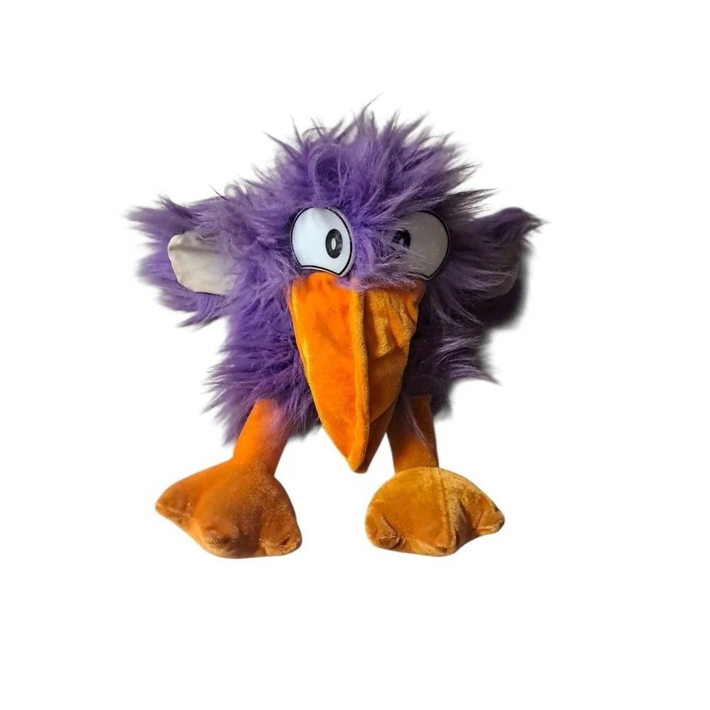 Kolden Toys Purple Toko‎ Bird Hand Puppet Squeaks Squawking Hairy Rare Color